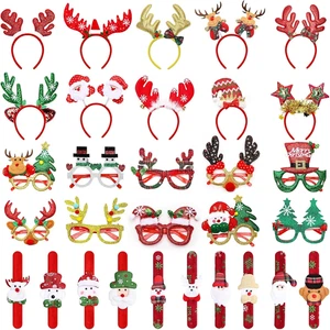 30PCS Christmas Glasses, Headbands & Slap Bracelets - Festive Party Favors - Picture 1 of 12