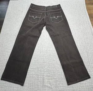 Vintage Old Skool Jeans Herren 40x32 (passt 36x30) schwarz Hip Hop Baggy weites Bein Y2K - Bild 1 von 7