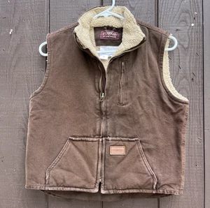 FORGE Workwear Herren Weste Sherpa gefüttert Canvas Full Zipper isoliert braun XS - Bild 1 von 14