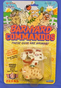FIGURA BARNYARD COMMANDOS GENERAL HAMFAT LARDO PLAYMATES 1989 SIN USAR, EN CAJA - Imagen 1 de 6