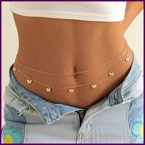 Klassische Retro süße Schmetterling Taille Bauch Kette für Frauen Sommer Strand sexy - Bild 1 von 26