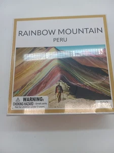 Rainbow Mountain Peru 500 Piece Puzzle by Game That Song Puzzles New-Sealed - Picture 1 of 2