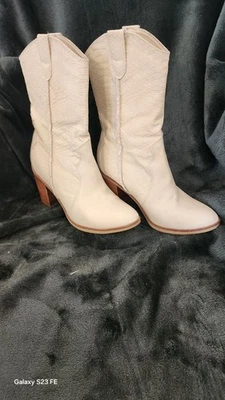 Botas de vaquero Mia Raylyn N6474 marfil pitón para mujer talla 7 Foto 1 de 4