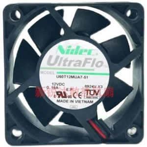 NIDEC U60T12MUA7-51 12V 0.16A 6025 6cm silent fan - Picture 1 of 3