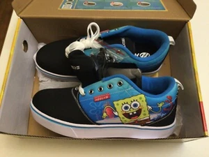 Size 9 Men's Heelys Pro 20 Prints Spongebob Rolling Shoes HES10361M Black/Yellow - Picture 1 of 8