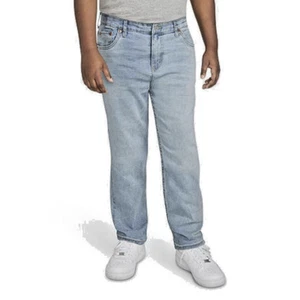 Levi's Jeans Big Boys Husky Mid Rise 502 Regular Fit Size 20 Lite Blue - Picture 1 of 12