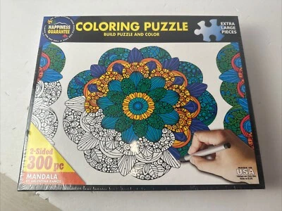 White Mountain Jigsaw Puzzle Garden Coloring Puzzle 300 Piece New Sealed - Image 1 of 4