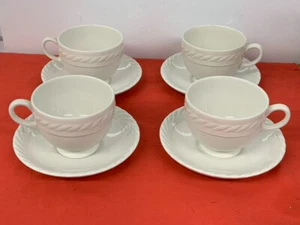 RALPH LAUREN -- KLARWASSER -- KAFFEETASSEN UND UNTERTASSEN -- 4 GEDECKE - Bild 1 von 3