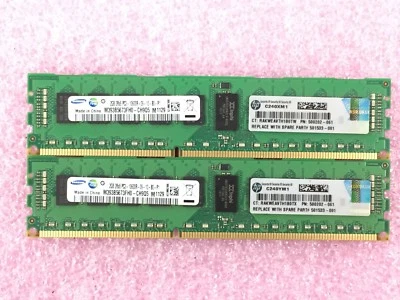 4GB Kit (2x 2GB) 2Rx8 PC3-1600R-09-10-B0-P1 Samsung M393B5673FH0-CH9Q5 - Image 1 of 4