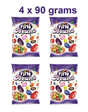 4 x FINI JELLY BEANS Colorful Rainbow Retro Candies Dragee Gluten Free 90g 3.2oz