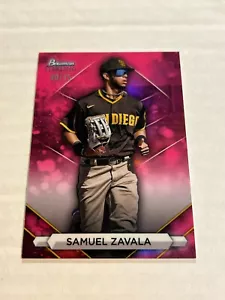 2023 BOWMAN STERLING SAMUEL ZAVALA 60/75 FUCHSIA REFRACTOR PADRES SP - Picture 1 of 2