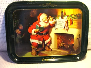 SANTA KOKSTABLETT, VINTAGE METALL, 13"" X 10"" 1989 - Bild 1 von 8
