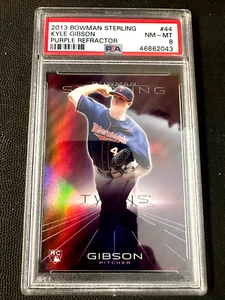 Kyle Gibson 2013 Bowman Sterling Purple Refractor SN #d /10 RC PSA 8 Twins POP 1 - Picture 1 of 2