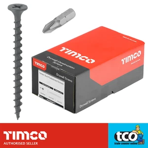 Timco Coarse Drywall Screws | Black Plasterboard Phillips Bugle Screws All Sizes - Picture 1 of 19
