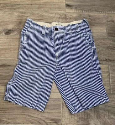Pantalones Cortos Abercrombie Niños Niños Calce Regular Seer Sucker Talla 14 $44,99 a rayas Foto 1 de 4