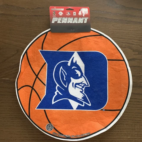 Duke Blue Devils 14” Die-Cut Pennant Basketball By Rico Industries Cover