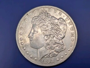 Münze, Morgan Silber Dollar 1893. Schlüsselmünze mit geringer Auflage. - Bild 1 von 16