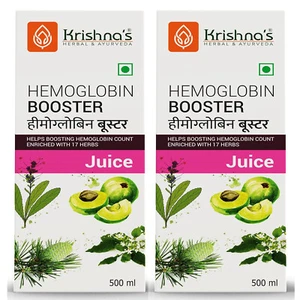 KRISHNA'S HERBAL & AYURVEDA Hemoglobin Booster Juice - 500 Ml (Pack Of 2) - Picture 1 of 6