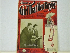 NOTEN (Vintage) "JUST A GIRL TNAT MEN FORGET" (1923) *7/10* - Bild 1 von 2