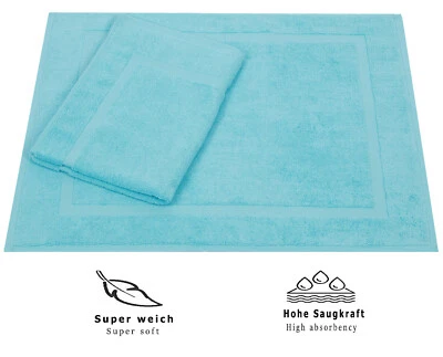 Betz 2er Set Badvorleger Badematte Badteppich Duschvorleger PREMIUM 50x70cm - Bild 1 von 4