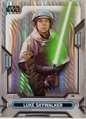 2023 Topps Star Wars High Tek Luke Skywalker #1 Base Wave Diffractor - Image 1 of 2