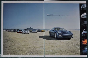 2010 PORSCHE Panamera 4-page advertisement, Porsche Panamera with older Porsches - Bild 1 von 2