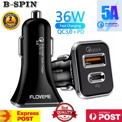 FAST CHARGING USB-C Car Charger for Apple iPhone 17 16 15 13 mini 14 Pro Max XS - image 1 of 4