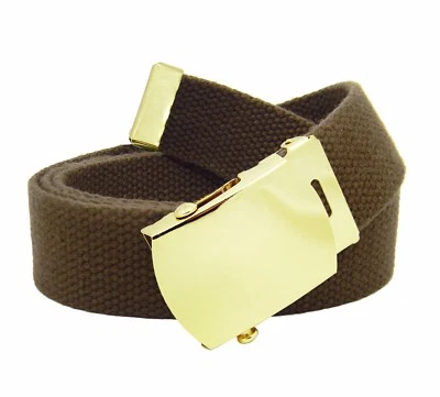 Build A Belt Kid's Classic Gold Slider 1.25" Wide Buckle with Canvas Web Belt - Image 1 of 4