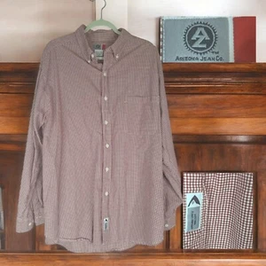 Arizona Jeans Long Sleeve Button down Shirt Mens XL Red Check - Picture 1 of 5