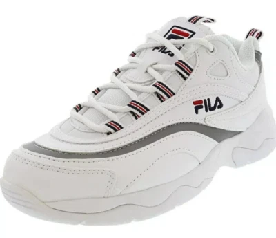 Fila Ray Niños SintheticColor Blanco/Azul Marino/Mil Niños (Unisex) Talla 7 Niños Nuevo Foto 1 de 4