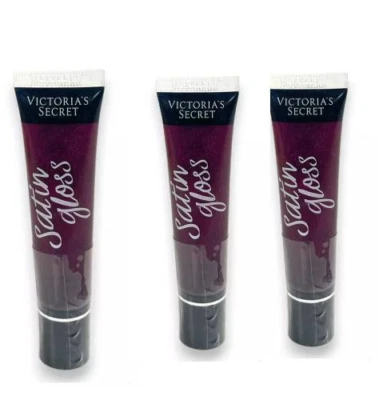 Victoria's Secret Satinado Brillo Sabor Brillo Labial Plumstruck 0.46 OZ Paquete de 3 Foto 1 de 2