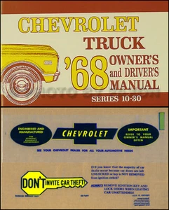 Chevrolet 1968 camioneta manual del propietario con sobre 68 camioneta panel suburbano Chevrolet - Imagen 1 de 3