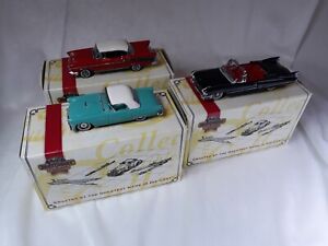 3 Dinky Matchbox Collectables 1955 Ford Thunderbird/Chevy Bel Air/1959 Cadillac