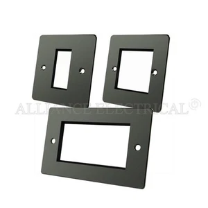 Placa plana de níquel negro Data Grid Outlet Face Plate - Imagen 1 de 4