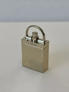 CHLOE Mini Perfume Bottle Gold Tone Charm Pendant Heavy - Picture 1 of 4