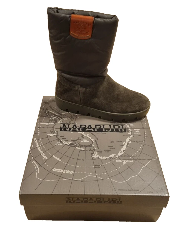 NAPAPIJRI Damen Stiefeletten Stiefel Schuhe JENNY S Grün Leder Gr 37 NEU #40