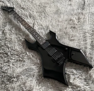 Black BC Warlock E-Gitarre Diamond Inlay Brücke Tremolo Brücke Gitarre - Bild 1 von 7
