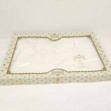 Vintage Majestic Creations Linen Co. 902 Springtime White Rayon 52x52 4N USA