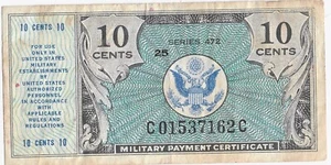 USA Military Payment Certificate 10 Cents 1948 (series 472) Pick P M16 - Picture 1 of 2