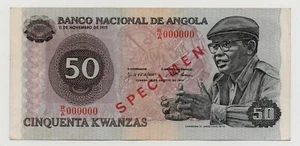 ANGOLA 50 KWANZAS 1979 PICK 114 SPECIMEN LOOK SCANS - Picture 1 of 2