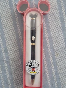 Vintage Disney Mickey Mouse & Co. Schwarz Colibri Tintenstift Brandneu in Box mit Ohren - Bild 1 von 10