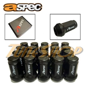A SPEC 20 PCS 19HEX 40MM WHEELS LUG NUTS 14X1.5 1.5 ACORN RIM CLOSED END BLACK  - Picture 1 of 2