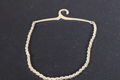 Signed Pierre Cardin Silver-Tone Hangar & Chain Tie Bar Holds 3 1/2" Wide Tie - Image 1 of 3