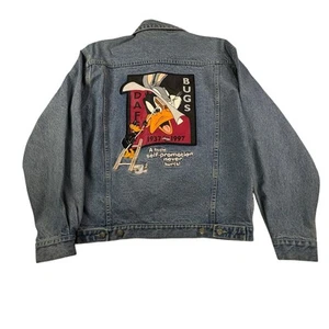 Jeansjacke Small Distressed Vintage 90’s Looney Tunes Bugs Bunny Daffy Duck - Bild 1 von 5