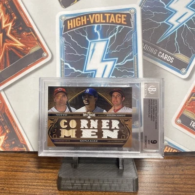 2013 Triple Threads Relic Combo Votto, Goldschmidt, Gonzalez 12/27 TTRC-VGG - Image 1 of 3