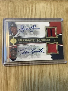 2006 Upper Deck Ultimate Andruw Jones Torii Hunter Tandem Patch Auto 1/5 - Picture 1 of 7