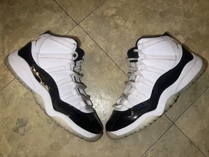 Größe 2Y - Air Jordan 11 PS Preschool Retro Gratitude Black White Gold 378039-170 - Bild 1 von 13