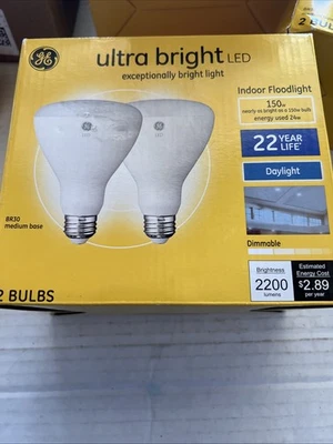 GE 2pk 24W Ultra Bright BR30 LED Indoor Floodlight Daylight - Image 1 of 4