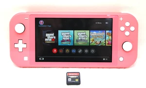 NINTENDO SWITCH HDH-001 WITH GRAND THEFT AUTO THE TRILOGY GAME CARTRIDGE - Picture 1 of 15
