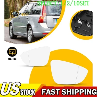 Espejo de vidrio térmico con placa de respaldo lado izquierdo derecho para Volkswagen CC Eos 1~10X Foto 1 de 4